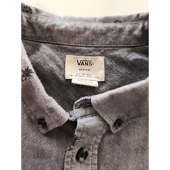 Vans Off The Wall Classic Fit Button Front Short Sleeve Cotton Shirt Pineapple - Picture 10 of 10